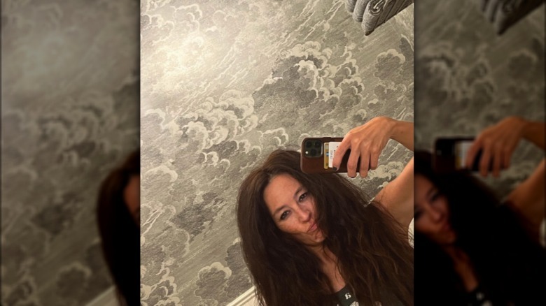 Joanna Gaines showcasing her natural hair texture