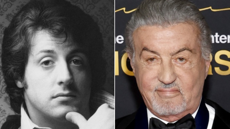 Side by side of Sylvester Stallone in 1979 vs. 2025