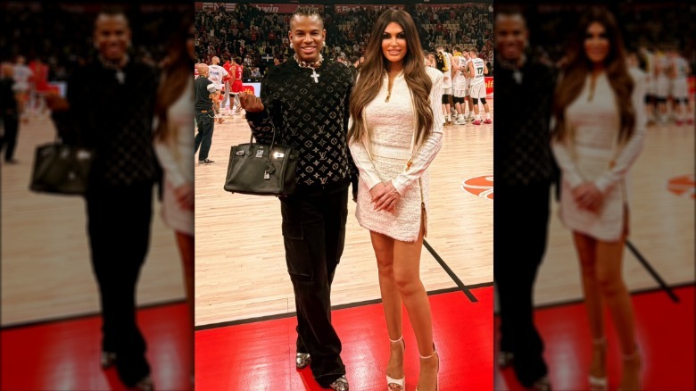Kimberly Guilfoyle at a basketball game