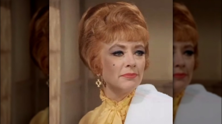 Amanda Blake wearing her hair styled in a beehive on