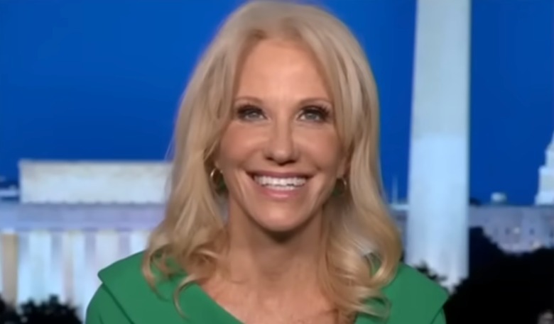 Kellyanne Conway smiles during Fox News interview in November 2025